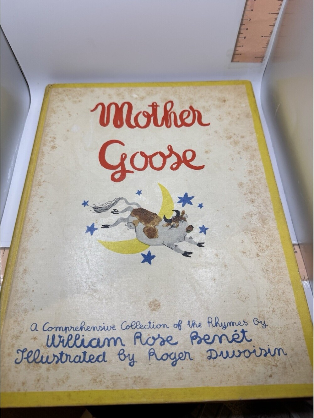 MOTHER GOOSE, William Rose Benet Roger & Duvoisin 1936 Printing Vintage Oversize